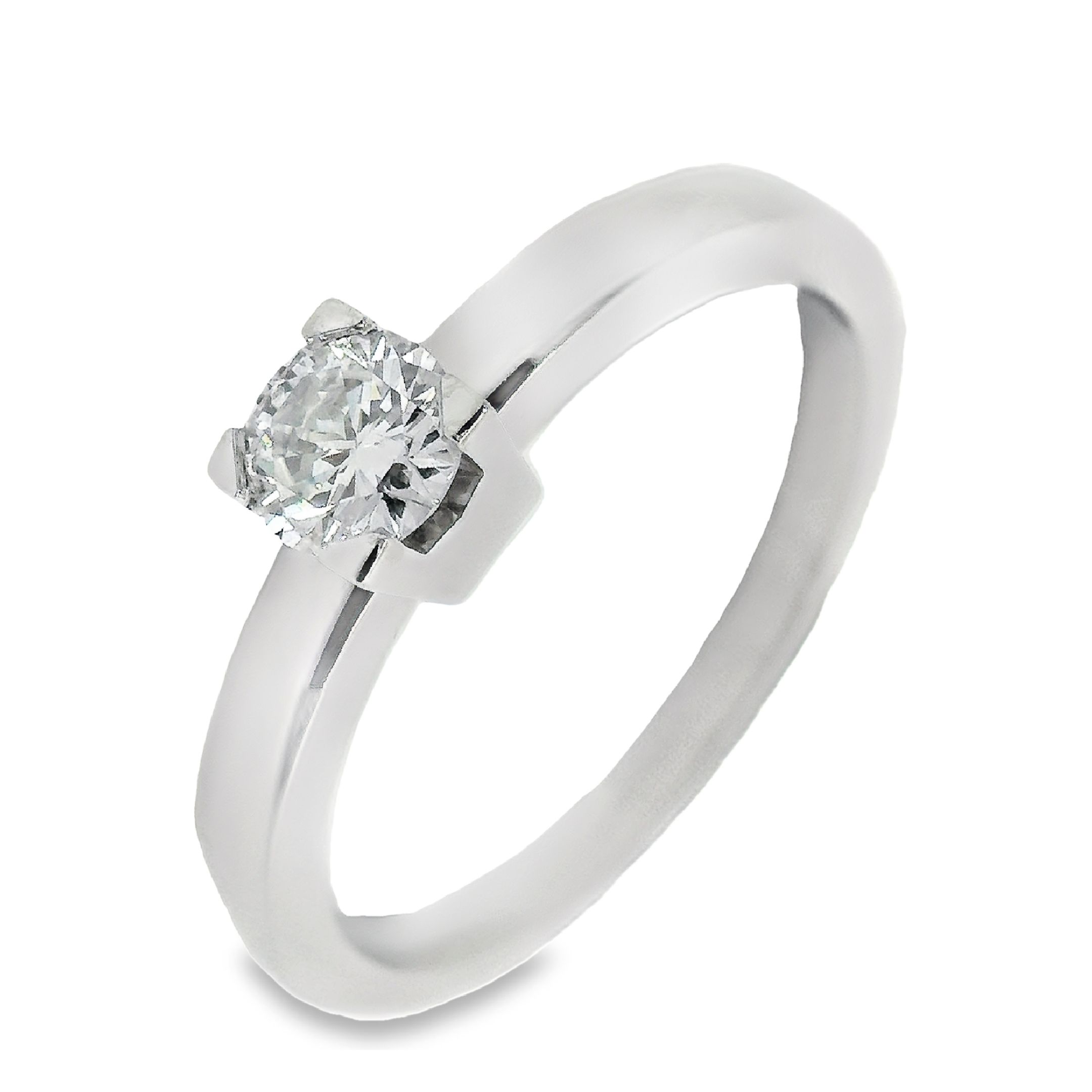 Deze ring van Louis Bros is vervaardigd uit 14 karaat witgoud (3.09 gr.) en is gezet met 1 briljant geslepen diamanten met een totaalgewicht van 0.34ct. De ring heeft een diameter van 4.5 mm, minimale breedte van 2 mm. en een hoogte van 3.5 mm. Deze adembenemende witgouden solitaire ring met een schitterend steentje is de perfecte keuze voor een speciale gelegenheid. De combinatie van het elegante witgoud en het stralende steentje zorgt voor een tijdloos en stijlvol design. Laat deze prachtige ring de blikvanger zijn van elke outfit en laat het de liefde en verbondenheid symboliseren. Een betoverende keuze voor die ene speciale persoon in je leven.
De ring is verkrijgbaar in meerdere afmetingen.